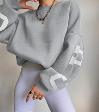 Damen Pullover | Oversized und gemütlich für Alltag – Hellgrau