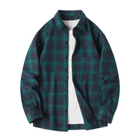 Ryder | Herren Flanellhemd Kariert Langarm Relaxed Fit Herbst – Grün