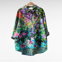 Elodie - Soft-Touch-Bluse mit floralem Muster – Druck 1