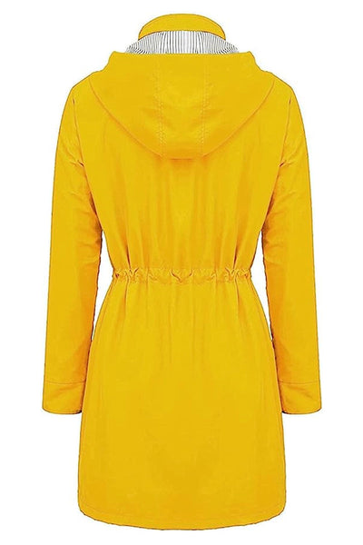 Vythelora | Wasserdichte gestreifte Windbreaker-Regenjacke mit Kapuze