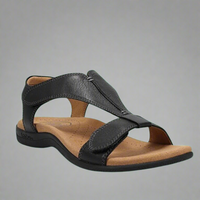 Thedruna | Orthopädische Sandalen für Sommerkomfort – Schwarz