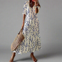 Cyratrud | Luftiges Maxikleid mit moderner Eleganz – Hellblau