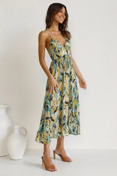 Jenela - Sommerliches rückenfreies Kleid