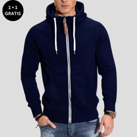 CLAUDE™ - Lässige Sportjacke mit Kapuze und Ärmeln – Marine