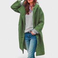 Malin - Elegante Wolljacke – Dunkelgrün
