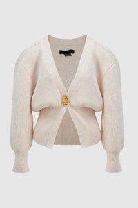Ina - Luxus Strickjacke – Weiß