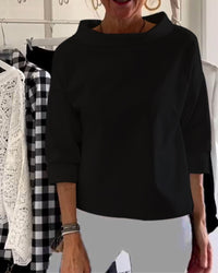 Modernes Oberteil für Damen | Kurzarm – Schwarz