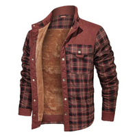 Herren Winterjacke Warm Gefüttert | Komfortabel – Rot 2