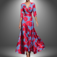 Sole | Handgefertigtes Langarmkleid für Damen – Rot