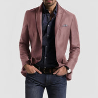 George - Stilvoller Herrenblazer mit Zweiknopfverschluss – Rosa