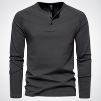 Royal | Exklusive HENLEY Shirt – Dunkelgrau