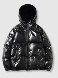 Gepolsterte Herren Pufferjacke – Schwarz