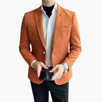 Taillierter Blazer - Modern Fit Herren Sakko für Events – Karamell