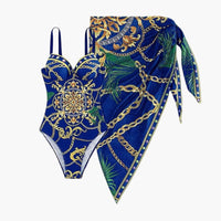 Eleganter Zweiteiler - Damen Badeanzug für den Sommer – Blau