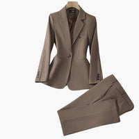 Elegantes Blazer-Set für Frauen - Perfekter Hosenanzug – Braun