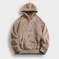 Sophie | Damen Hoodie weich & flauschig modern getragen – Khaki