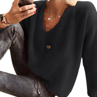Dorris - Bequemer und kuscheliger Pullover – Schwarz