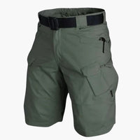 Herren Sommer Shorts mit Taschen und verstellbarem Bund – Armee grün