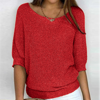 Ruby | Leichter Übergangs Pullover – Rot