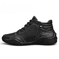 Elias | Wadenhohe Lederstiefel für Herren – Schwarz