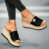 Riecker Sandalen | bequeme Sommer-Sandaletten für Frauen mit Absatz – Schwarz