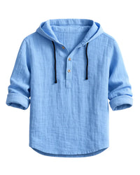 ANGELO  | Luxus-Kapuzenshirt – Blau