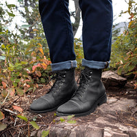 Garrick - Strapazierfähige Vintage-Stiefel – Schwarz
