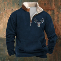 Yvo® | Quarto Reißverschluss Pullover – Blau