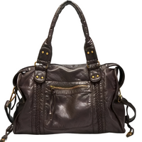 Hollie - Damenhandtasche mit Reißverschluss im entspannten Stil – Braun