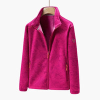 Unisex-Jacke mit Reißverschluss und Seitentaschen – Rote Rose