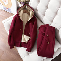 Nadine - Stilvolles und warmes Hosen-Set – Rot