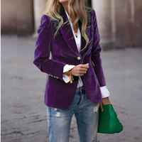 Lyliane - Bequeme Damenjacke mit Knöpfen – Violett