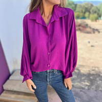 Nathalie™ | Elegante Oversize-Bluse – Lila