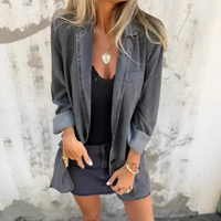 Nerina | Entspannt cooler Denim-Blazer – Grau