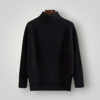Damen Strickpullover | Moderner, lässiger Pullover mit Komfort – Schwarz