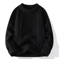 Stylischer Strickpullover für Damen | Warme – Schwarz