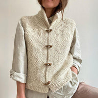 Stylische Strickweste für Damen | Kurz – Beige