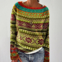 Damen Pullover | Strick klassisch mit Rundhalsausschnitt – Gelb