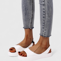 Elsa | Damen Plattform Slingback Sandalen Elegant Komfort Sommer Modern – Weiß