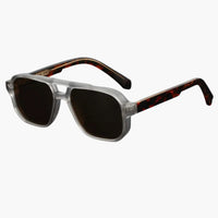 Damen Sonnenbrille mit Pilotenform und Antiblau-Lichtgläsern – Klarer Tee