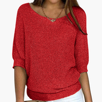 Hanna | Eleganter Pullover – Rot