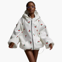 Pia | Weiße Kirsche Jacke – Weiß