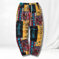 Zahara™ - Bequeme Hose mit Boho-Tribal-Print – Blau
