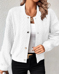 LISE | ELEGANTE STRICKWESTE, MODERNER STIL – Weiß