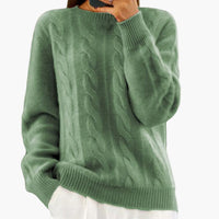 Amelie | Warmer Strickpullover für Damen – Grün