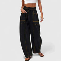 Leonie | Komfortable Damenhose modern chic – Schwarz