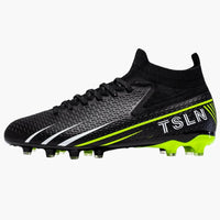 Herren Fußballschuhe mit Schnürverschluss und strukturierter Oberfläche – Schwarz Spike