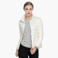 Leichte Daunenjacke für Damen – Weiß