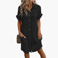 Johanna | Polokleid – Schwarz