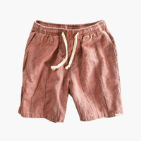 Knielange Herren-Sommer-Shorts mit Kordelzugbund – Rosa